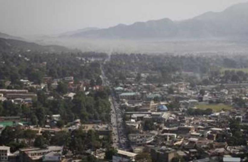 A general view of houses from a hilltop in Abbottabad, Pakistan (photo credit: REUTERS)