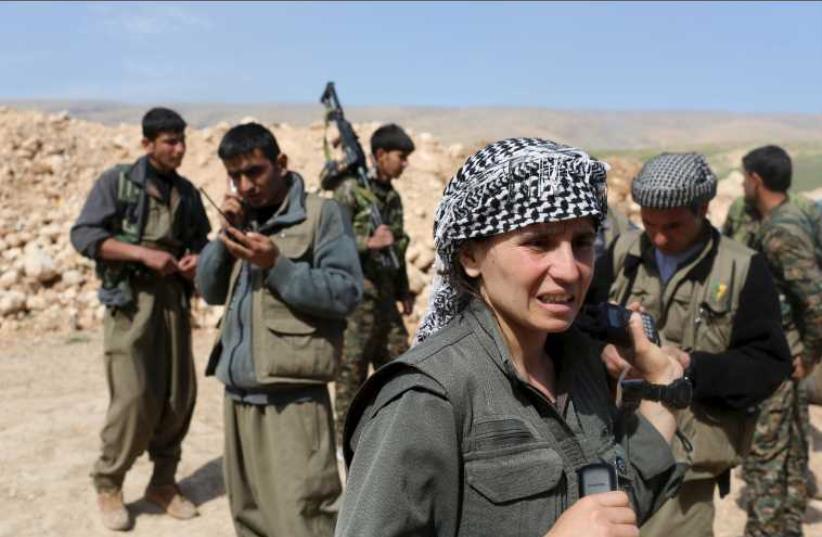 Kurdish Women Battle Islamic State. (photo credit: REUTERS)