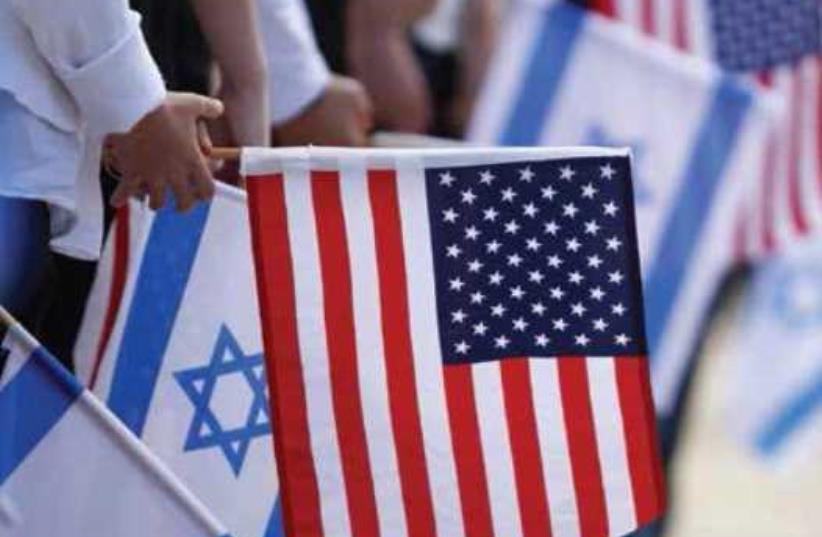 Israel US flags (photo credit: REUTERS)