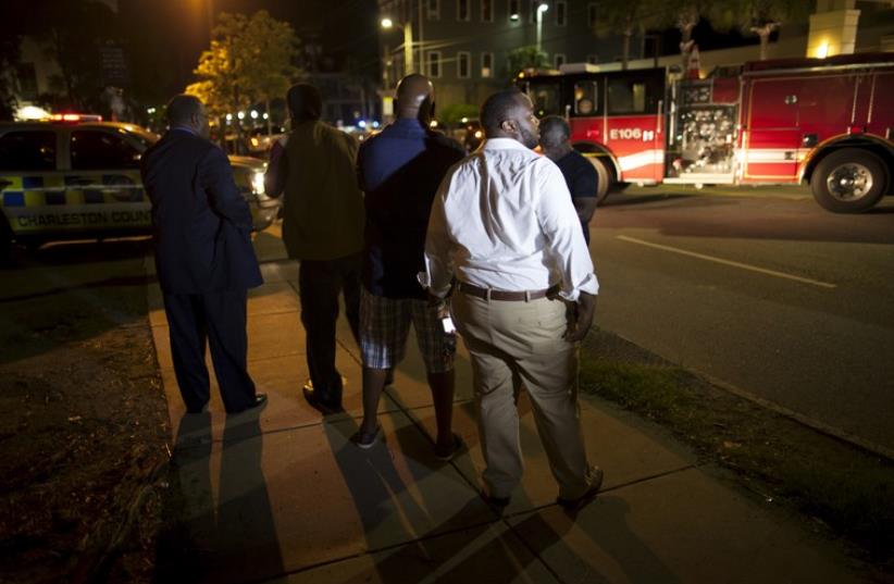 Police respond to a shooting at the Emanuel AME Church in Charleston, South Carolina June 17, 2015 (photo credit: REUTERS)