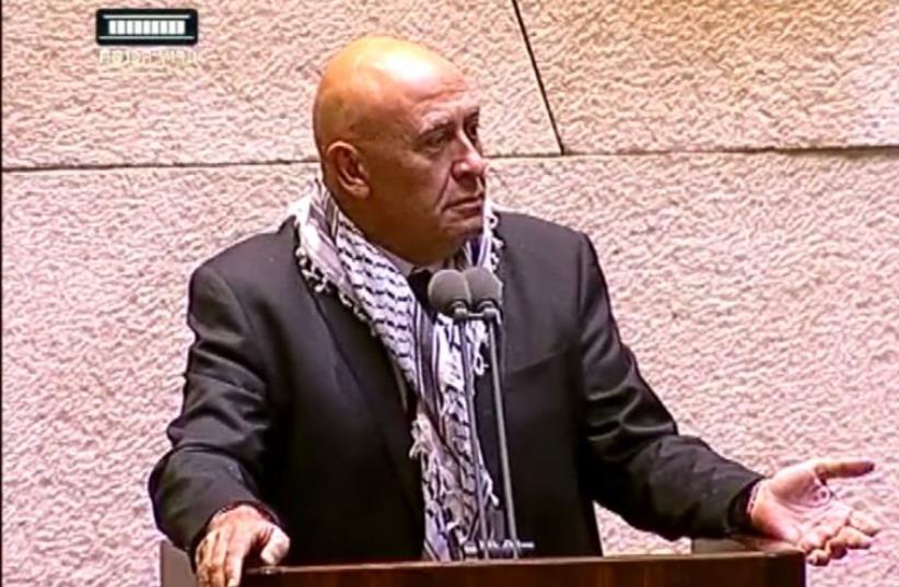 MK Bassel Ghattas (photo credit: KNESSET CHANNEL)