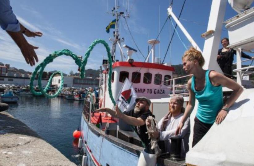 Marianne av Göteborg arrives in Palermo, Sicily. (photo credit: FREEDOM FLOTILLA COALITION)