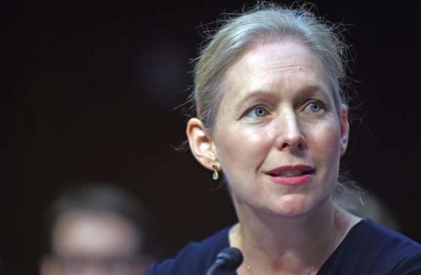 Kirsten Gillibrand (photo credit: ASTRID RIECKEN / GETTY IMAGES NORTH AMERICA / AFP)