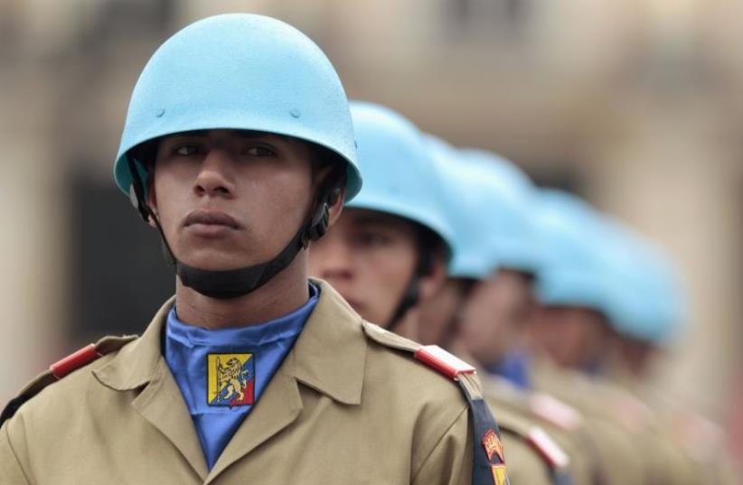 Soldiers from the Colombian Multinational Forces and Observers battalion to Sinai (photo credit: REUTERS)