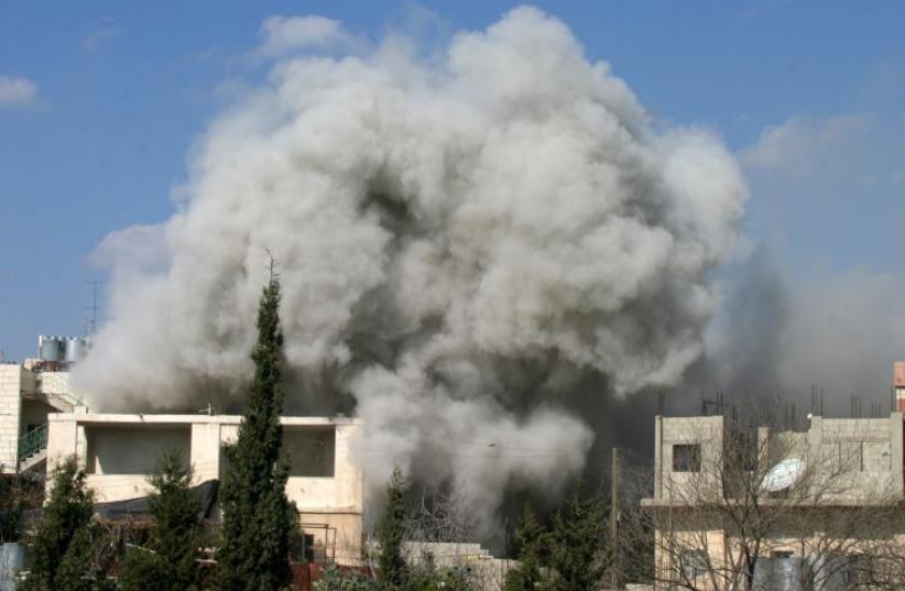 IDF troops bomb the family home of a Palestinian suicide bomber in the Aida refugee camp in Bethlehem (photo credit: REUTERS)