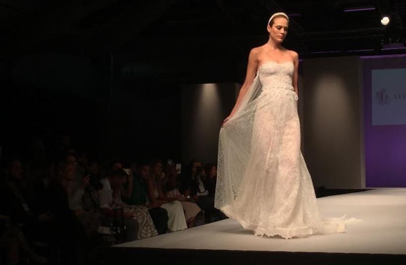 Wedding dress at NYC Bridal Show (photo credit: DANIELLE ZIRI)