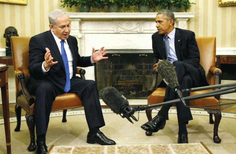 PM Netanyahu and President Barack Obama meet in the White House last week (photo credit: REUTERS)