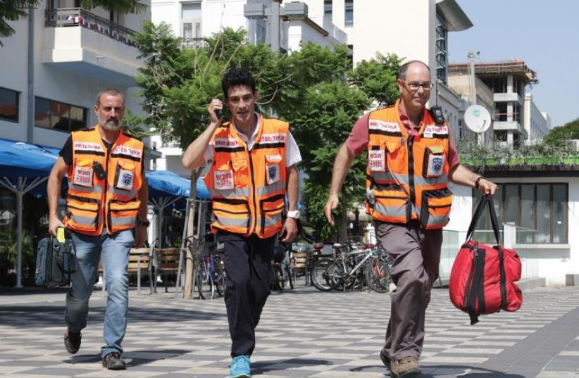 UNITED HATZALAH medics are ready for duty around the clock (photo credit: UNITED HATZALAH‏)