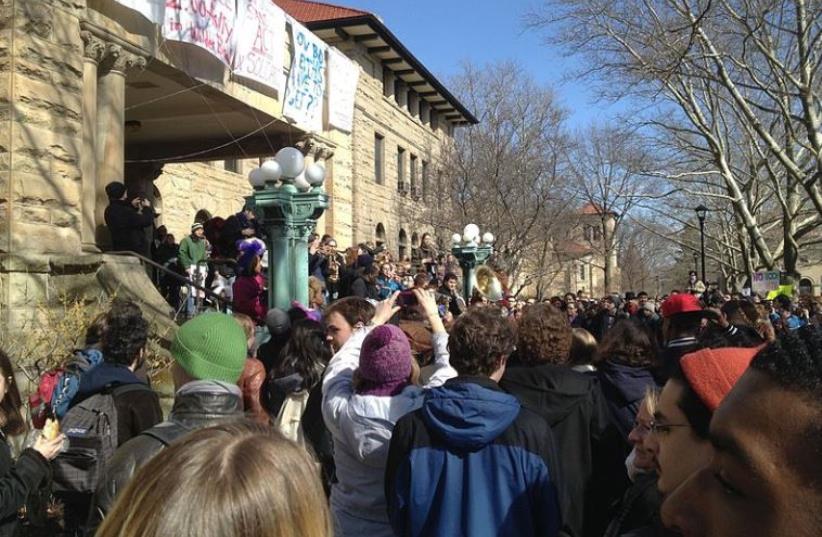 A protest at Oberlin college (archive) (photo credit: Wikimedia Commons)