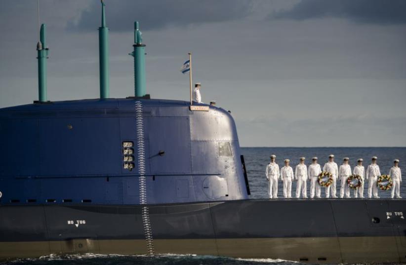 Israeli Navy memorial for Dakar submarine  (photo credit: IDF SPOKESMAN’S UNIT)