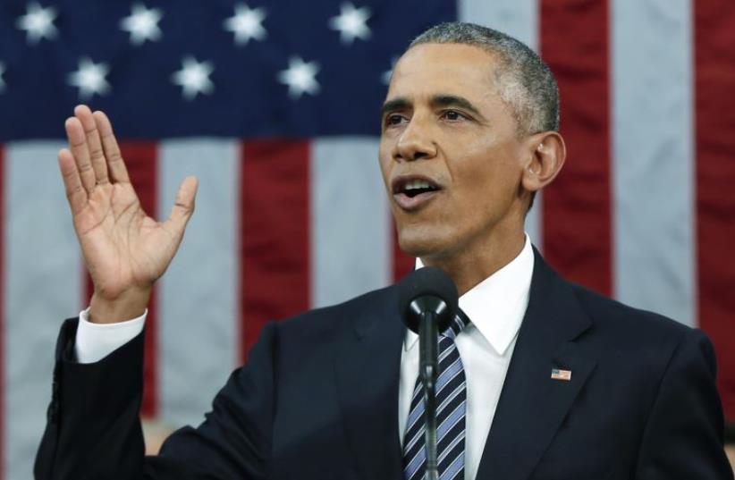 US President Barack Obama delivers his final State of the Union address to a joint session of Congress in Washington January 12, 2016.  (photo credit: REUTERS)