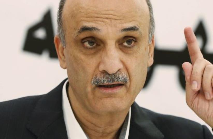 Samir Geagea, leader of the Christian Lebanese Forces (photo credit: REUTERS)