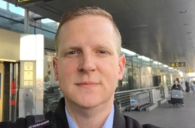 Christian Kremer selfie at Brussels airport, March 22, 2016. (photo credit: Courtesy)