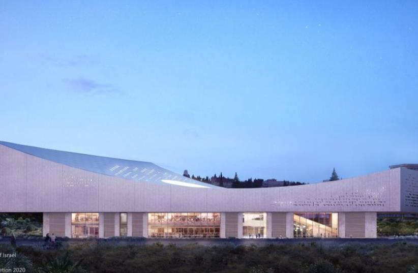 The National Library of Israel in Jerusalem, set to be completed in 2020 (photo credit: HERZOG AND DE MEURON ARCHITECTS)