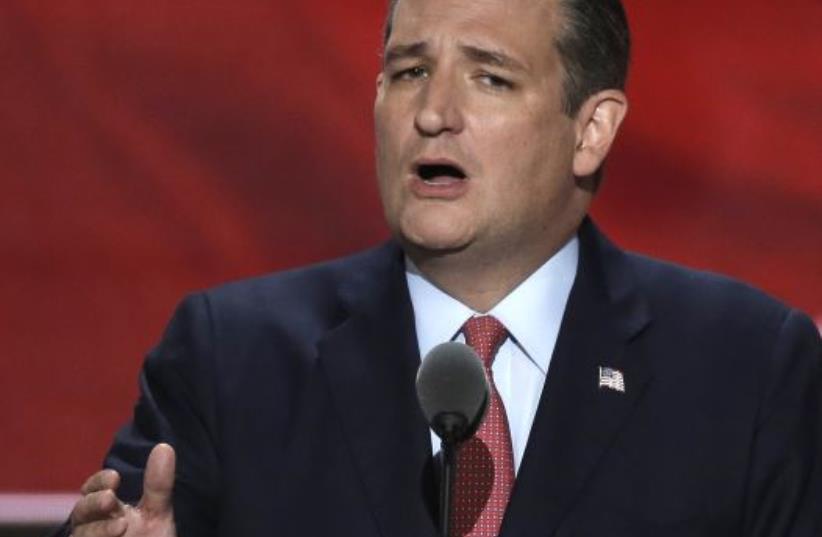 Former Republican US presidential candidate Senator Ted Cruz speaks during the third night of the Republican National Convention in Cleveland, Ohio, U.S. July 20, 2016 (photo credit: REUTERS)