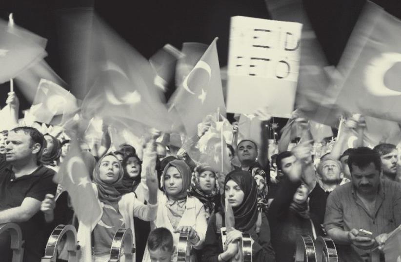 Demonstration in Turkey (photo credit: REUTERS)