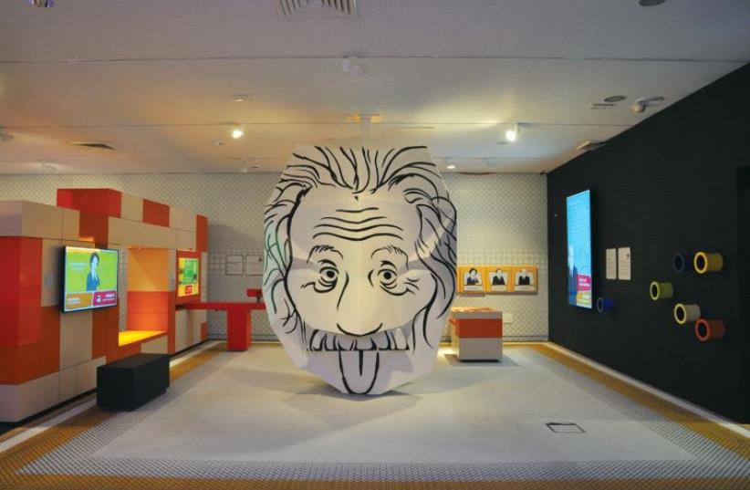 Albert Einstein is one of the featured ‘Jewish Heroes’ in Beit Hatfutsot (photo credit: YAAKOV BRILL)