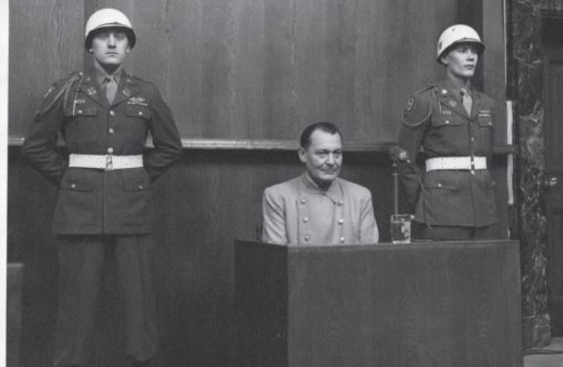 Hermann Goering, pictured at the 1945 Nuremberg Trials, was described by an American warden as a ‘simpering slob’ (photo credit: Wikimedia Commons)