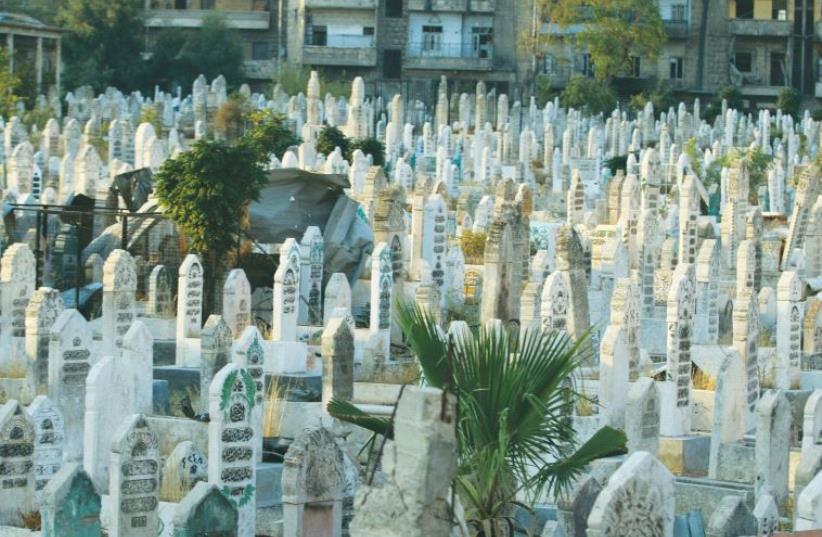 A CEMETERY in Aleppo, Syria.  (photo credit: REUTERS)