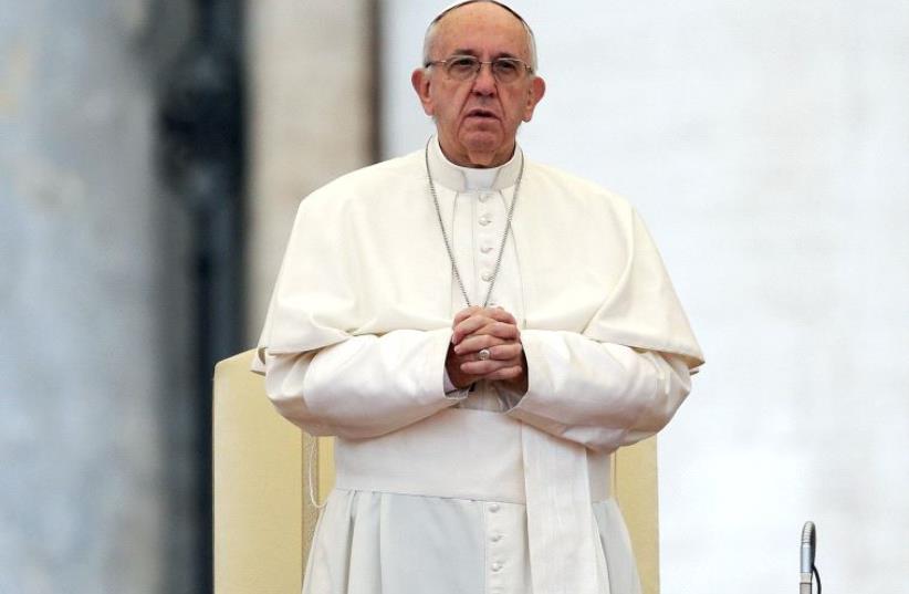 Pope Francis leads the general audience in Saint Peter's Square at the Vatican October 26, 2016 (photo credit: REUTERS)