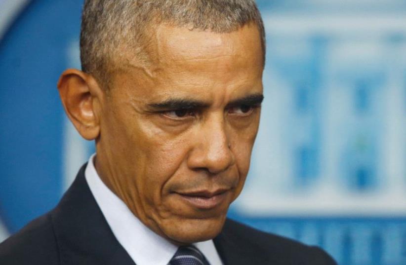 President Barack Obama during a news conference in the White House. ‘What was the role played by countries like the US in the Arab Spring?’ (photo credit: REUTERS)