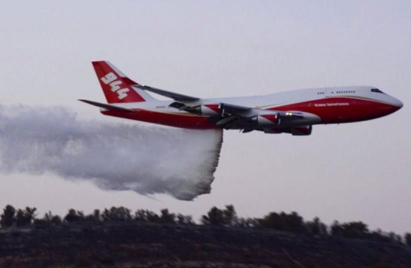 The Supertanker in action (photo credit: POLICE SPOKESPERSON'S UNIT)