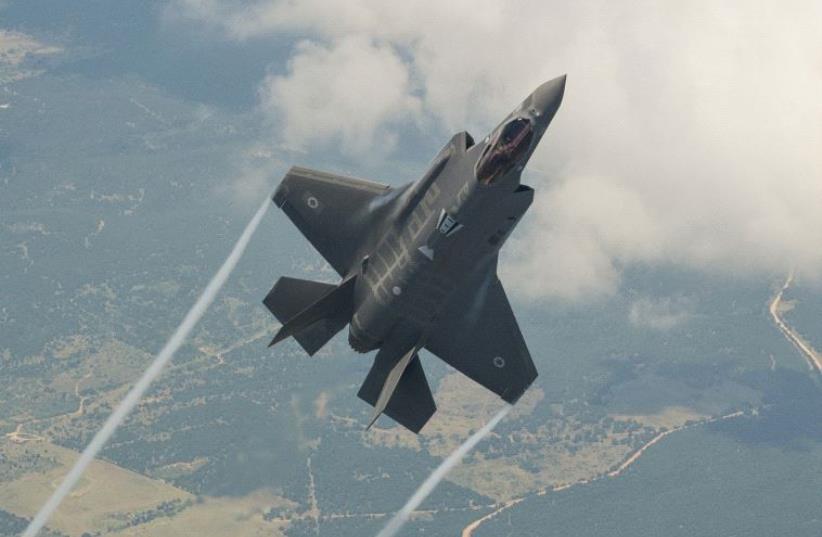 The Lockheed Martin F35 fighter jet plane, also known as the Adir, in a test flight (photo credit: LOCKHEED MARTIN AERONAUTICS/ LIZ LUTZ)