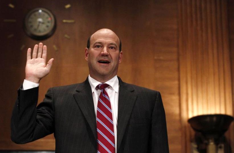 Gary Cohn being sworn in before testifying before the Financial Crisis Inquiry Commission (FCIC) on Capitol Hill in Washington, June 30, 2010. (photo credit: REUTERS)