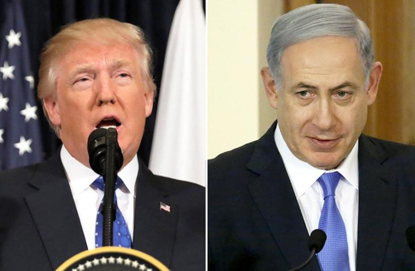 Trump and Netanyahu (photo credit: REUTERS)