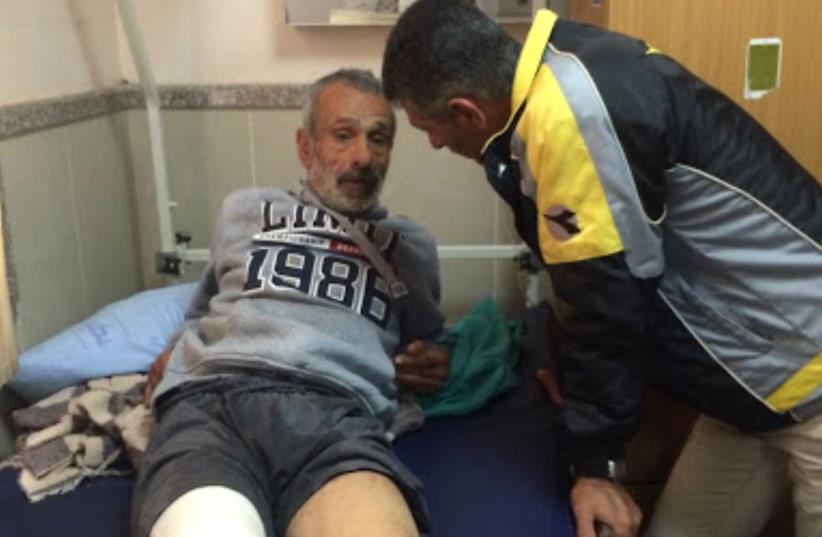 Hussein Kawareek, 54, at Rafidiya Hospital in Nablus (photo credit: ADAM RASGON)