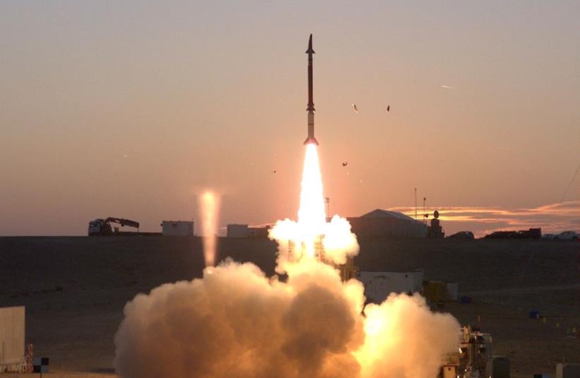 The David's Sling interceptor (photo credit: IDF SPOKESPERSON'S UNIT)