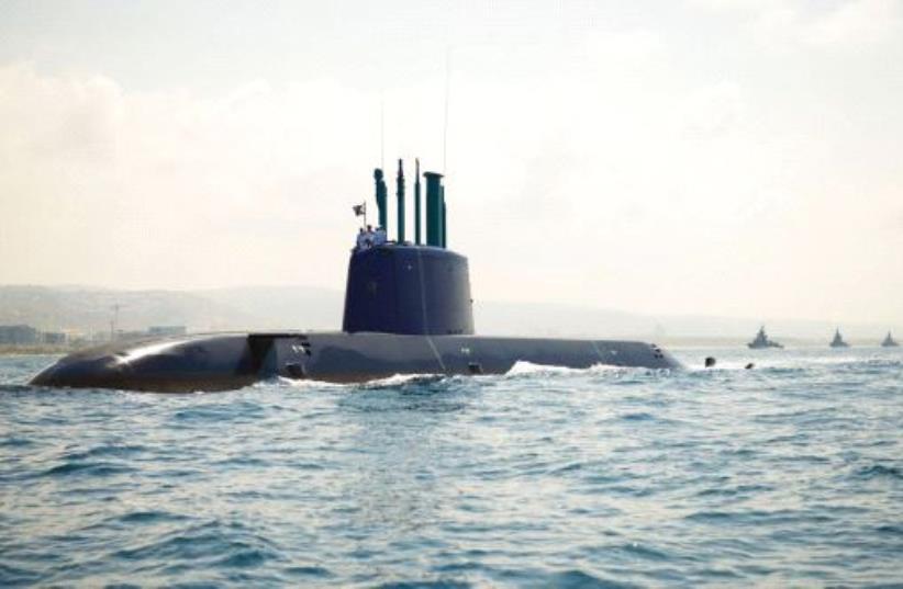 The Dolphin-class submarine first entered service in 2000 (photo credit: IDF SPOKESMAN’S UNIT)