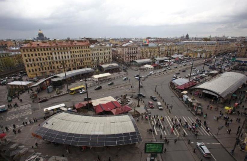 Sennaya Square in Saint Petersburg, Russia (photo credit: WIKIMEDIA COMMONS/ANTON VAGANOV)