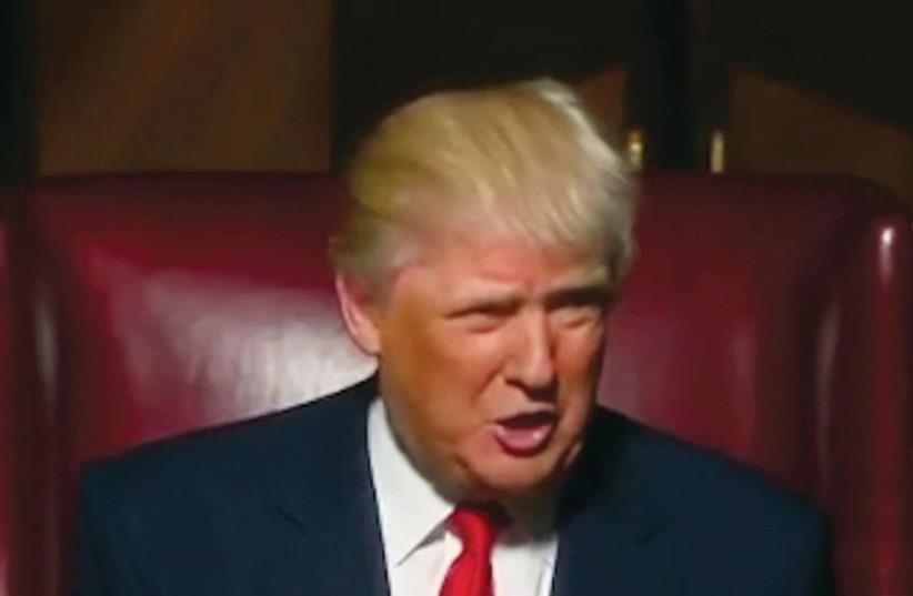 Donald Trump as star of the successful reality TV show ‘The Apprentice.’ (photo credit: YOUTUBE SCREENSHOT)