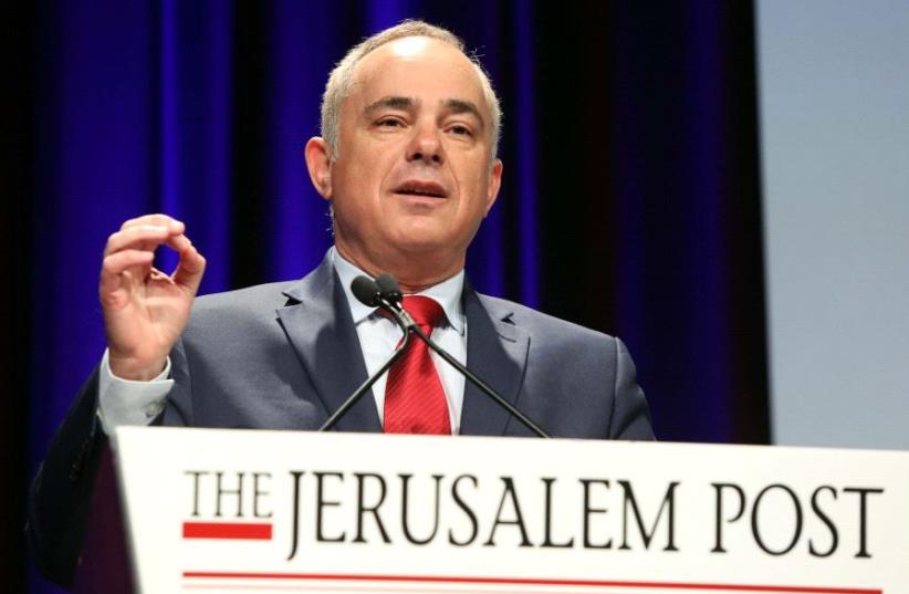 Yuval Steinitz at the JPost Annual Conference 2017  (photo credit: SIVAN FARAG)