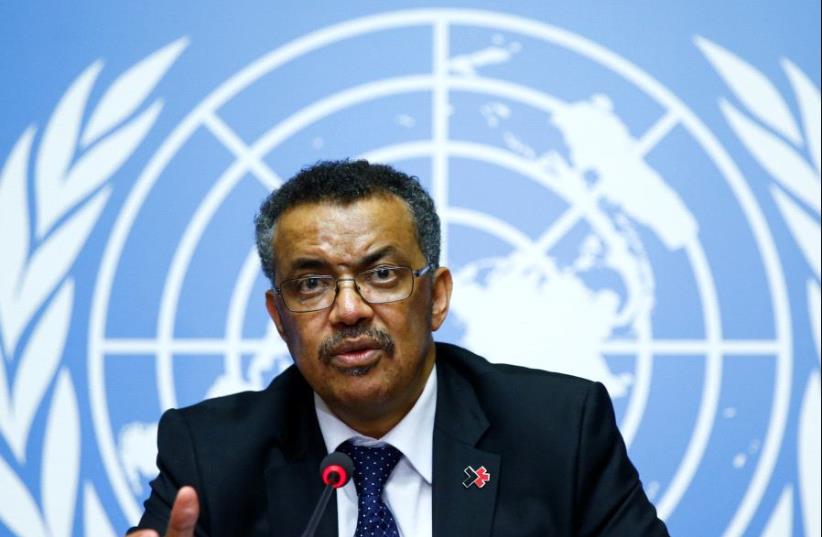 Newly elected Director-General of the World Health Organization (WHO) Tedros Adhanom Ghebreyesus attends a news conference at the United Nations in Geneva, Switzerland (photo credit: REUTERS)