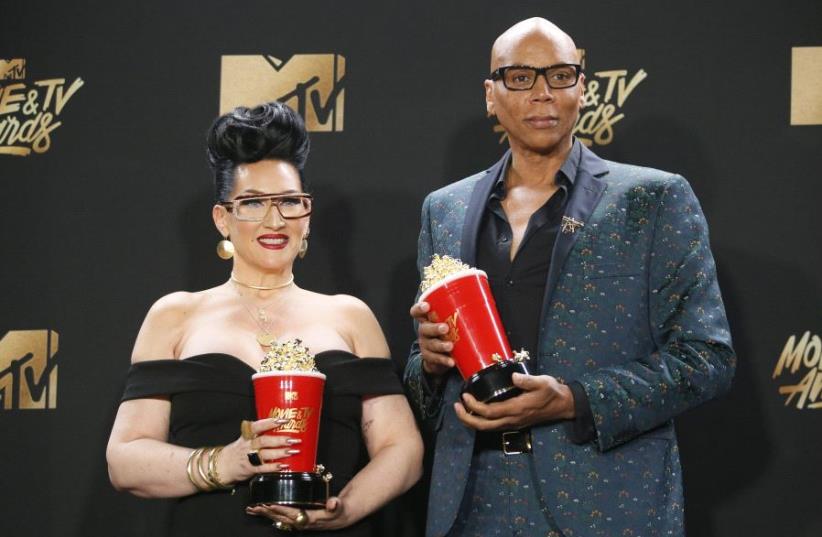 Michelle Visage and RuPaul at the MTV Movie and Television Awards - Best Reality Competition for RuPaul's Drag Race' (photo credit: REUTERS/DANNY MOLOSHOK)