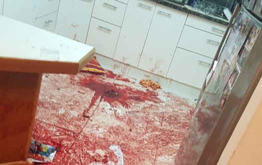 Site of terror attack in Halamish, July 2017 (Credit: IDF)