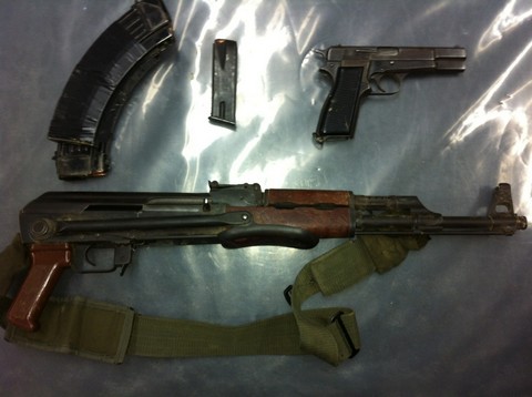 weapons apprehended from Sinai smugglers [Courtesy]