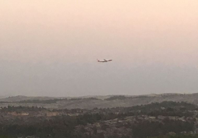 The Supertanker over Nataf.(photo credit: TALI TANNENBAUM/ PARKS AUTHORITY)