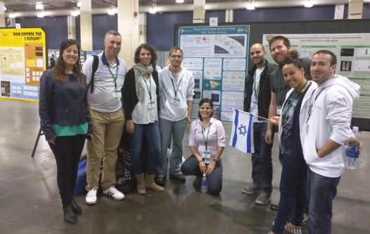 Ben-Gurion University student team at Boston’s International Genetically Engineered Machine Competition. (credit: BEN GURION UNIVERSITY OF THE NEGEV)