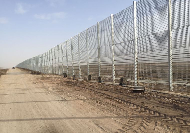 Defense Ministry releases first images of new Jordan border security fence (credit: DEFENSE MINISTRY)