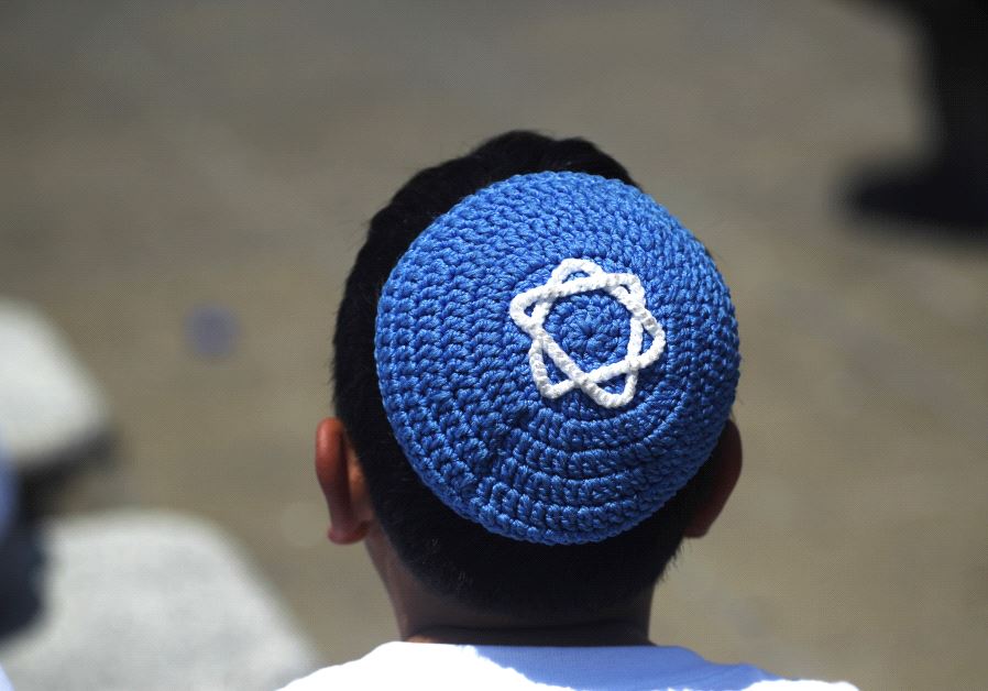 A child wearing a Kippah (credit: REUTERS)