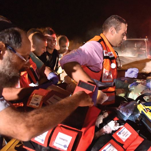 Muawia Kabha, the initial first responder to enter the dining room after the blast at the Park Hotel (credit: UNITED HATZALAH‏)