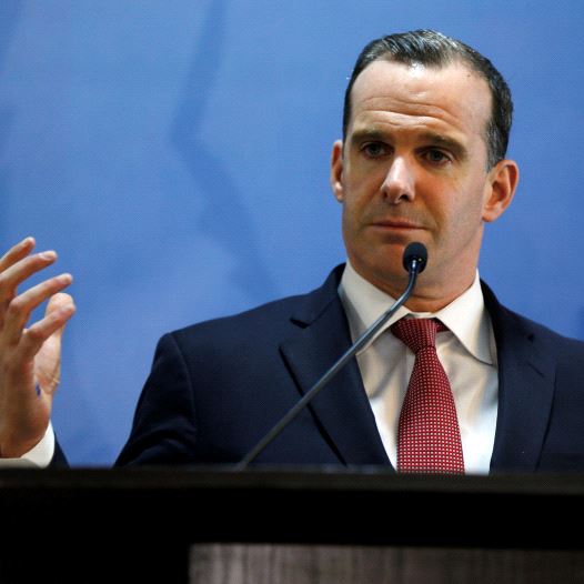 Brett McGurk, U.S. envoy to the coalition against Islamic State, speaks during a news conference at the U.S. Embassy in Amman, Jordan, November 6, 2016. (credit: REUTERS/MUHAMMAD HAMED)