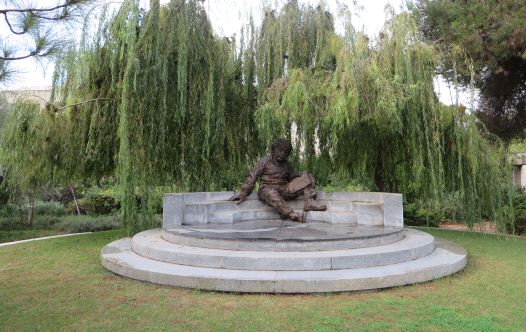 Albert Einstein sculpture, in the gardens of the Israel Academy of Sciences and Humanities, Jerusalem, Israel (credit: JPBOWEN/ WIKIMEDIA)