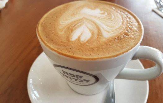 Coffee at Landwer Cafe in Tel Aviv (credit: BECKY BROTHMAN)