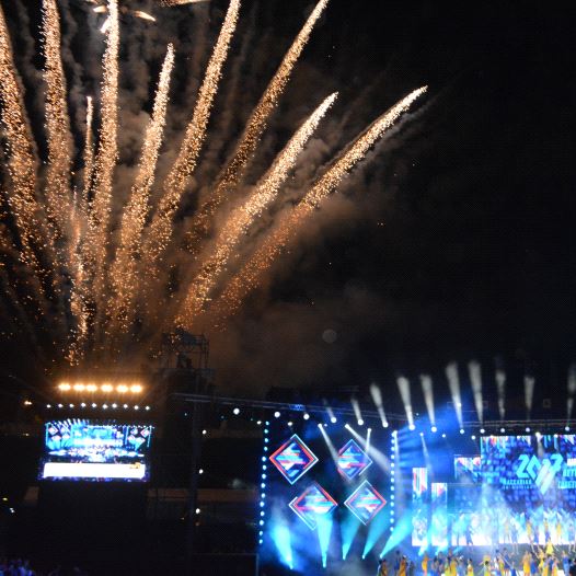 Closing ceremony of the 20th Maccabiah (credit: KAYLA STEINBERG)