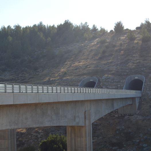 Israel's high-speed trains will race 100 mph along a network of eight bridges and six tunnels that constitute one of the largest infrastructure projects in Israel’s history (credit: JAMES S. GALFUND)