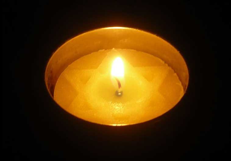 A memorial candle
